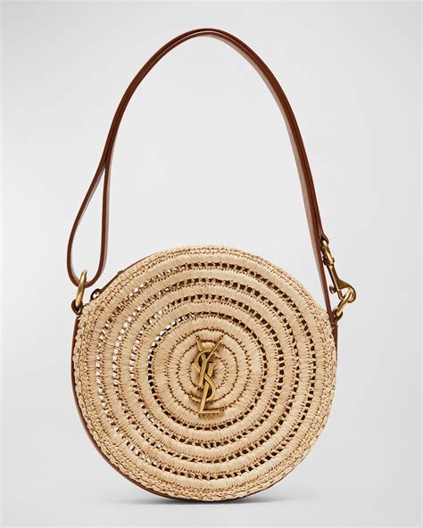 ysl raffia tote bag|YSL round raffia crossbody bag.